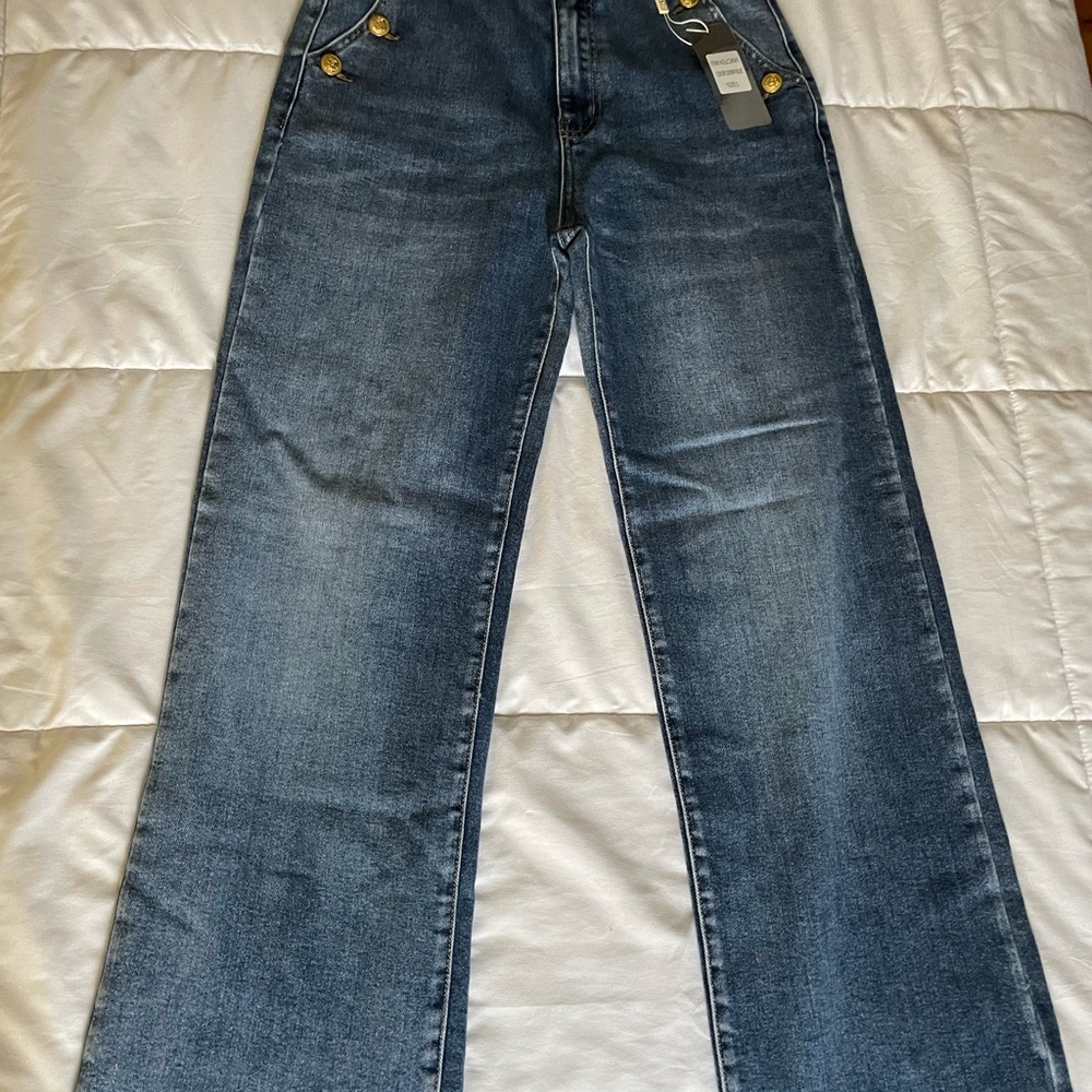 Vintage Blue Wide Leg Flare Jeans